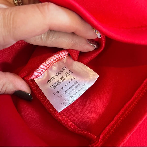 True Violet one shoulder scuba party dress - Picture 8 of 10